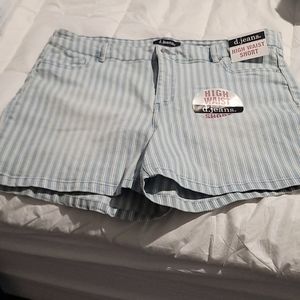 NWT Pin striped high waisted shorts size 16